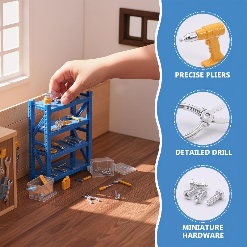 Workshop Tools Toy - Juego de 30 Mini Herramientas Premium
