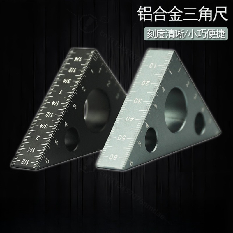 Workshop Marking Tools - Regla Triangular de Aluminio Grueso 90/45