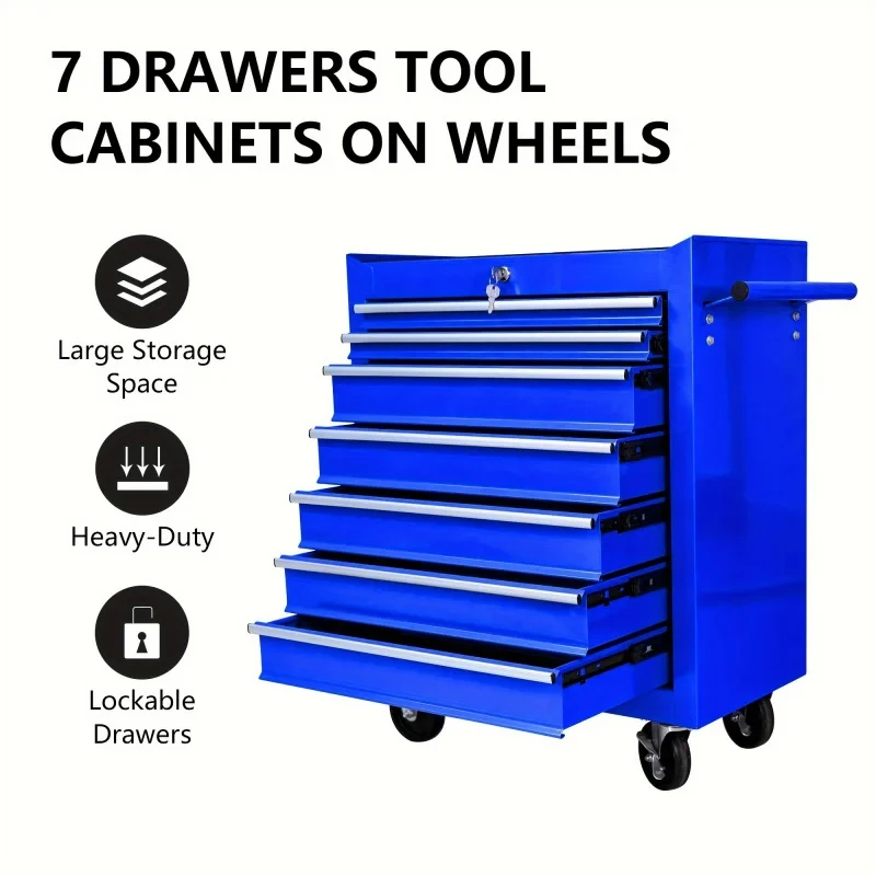 Tools At Workshop - Carrito de Herramientas Multifuncional Azul de