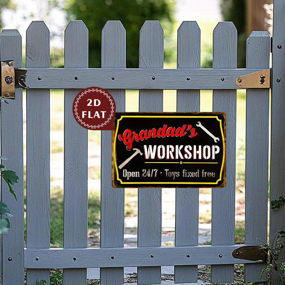 Workshop Tools Toy - Letrero Metálico Vintage para Pared -