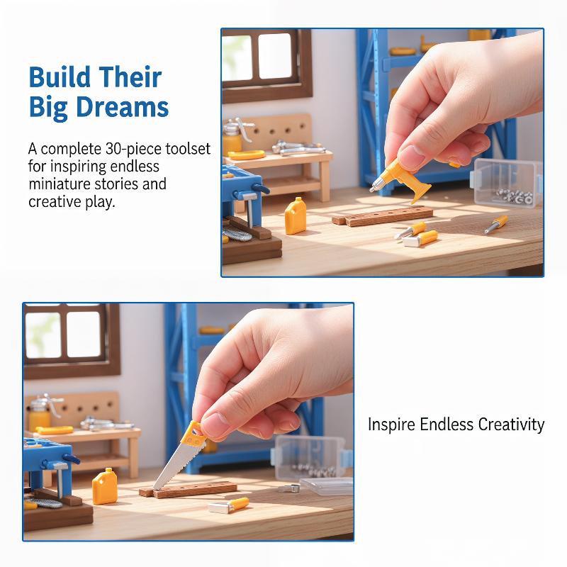 Workshop Tools Toy - Juego de Mini Herramientas para Casa