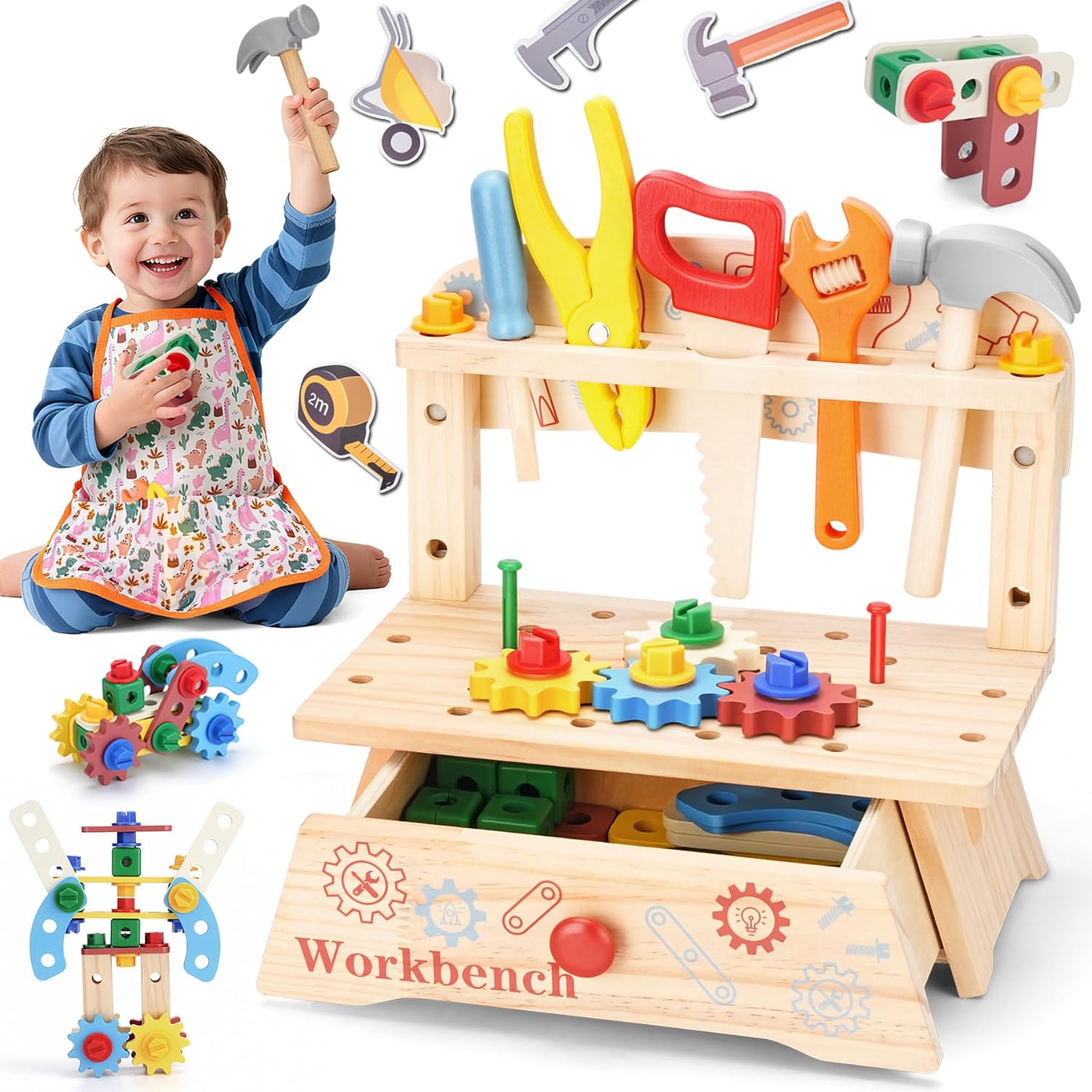 Banco de herramientas de mader - Workshop Tools Toy reseña y precio